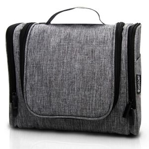SWISSONA Kulturbeutel, Kulturtasche zum Aufhängen für Damen, Herren, Kinder, großzügige Waschtasche für Reisen + Freizeit, inkl. Kosmetikspiegel und 1-Liter-Transparenttasche, 7 Liter Stauraum Grau SWISSONA Kulturbeutel, Kulturtasche zum Aufhängen für Damen, Herren, Kinder, großzügige Waschtasche für Reisen + Freizeit, inkl. Kosmetikspiegel und 1-Liter-Transparenttasche, 7 Liter Stauraum Grau