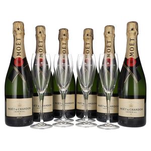 Moet & Chandon Brut Imperial Champagner Giga Gläser Set