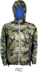 SOLS Unisex větrovka Gefütterter 01171 Camouflage Camo/Royal Blue S