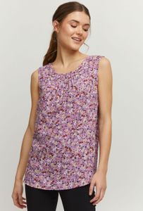 b.young BYMMJOELLA SL Damen Top Kurzarm Shirt Blusentop ärmellos Rundhalsausschnitt mit Knopf Allover-Print Regular Fit b.young BYMMJOELLA SL Damen Top Kurzarm Shirt Blusentop ärmellos Rundhalsausschnitt mit Knopf Allover-Print Regular Fit