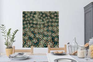 Wandtattoo Wandsticker Wandaufkleber Leopardenmuster - Muster - Wild 100x100 cm Selbstklebend und Repositionierbar