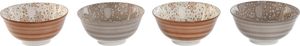 Zestaw misek Home ESPRIT Brown Beige Porcelana Blomster Shabby Chic 15 x 15 x 7 cm