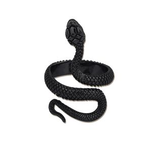 Ring Snake Schlange Schlangenring Design Schwarz Größe einstellbar