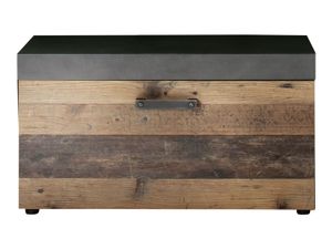 trendová šatní lavice Indy Graphite Grey Matera NB/Old Wood NB 80 x 45 x 37 cm