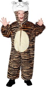 Tierkostüm Tiger Kindergröße: 116-128