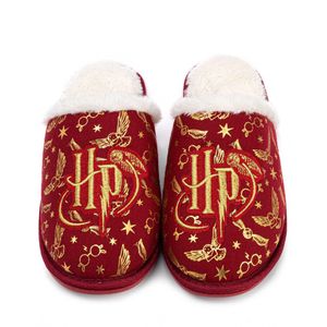 Harry Potter - Dievčenské papuče s výšivkou NS6517 (36 EU) (červená/zlatožltá)