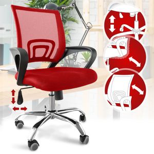 Bürostuhl ergonomisch Chefsessel Computerstuhl Drehstuhl Schreibtischstuhl Farbwahl Farbe: Rot