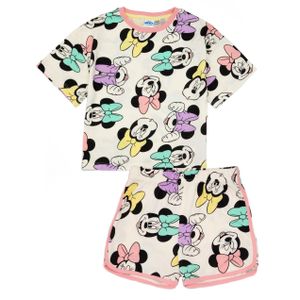 Minnie Mouse - Schlafanzug mit Shorts für Mädchen NS7423 (98) (Weiß)