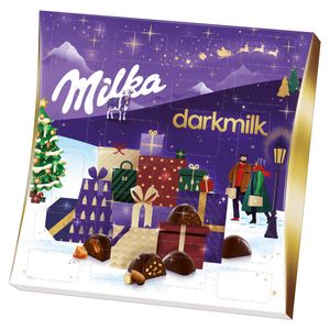 Milka Dark Milk Adventskalender mit 24 Dark Milk Pralinen 210g