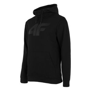 4F Sweatjacke Herren Hoodie Schwarz Kapuzenpullover | Sweatshirt mit Kapuze Schwarz L