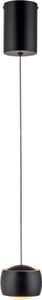 LED-Pendelleuchte - 10 x 220 cm - 1-flammig - Schwarz - Weiß - Kunststoff - Metall