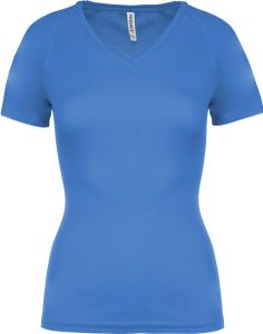 PROACT® Damen Kurzarm-Sportshirt mit V-Ausschnitt