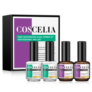 COSCELIA 2PC*15ml Primer und 15ml Trockenmittel für Nagelmodellage - Top Haftvermittler für Nail Art