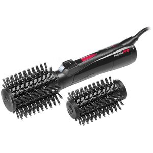 BaByliss Pro Rotating Hot Air Brush z 2 nasadkami szczotkowymi, 800 W, czarna, 1 sztuka (1 opakowanie)