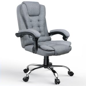 Ergonomischer Bürostuhl - Bigzzia Schreibtischstuhl mit Hoher Rückenlehne und Höhenverstellbar - Chefsessel - Liegestuhl für Büro, Zuhause