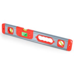 1 Set Spirit Level LCD -Anzeigewinkel -Steigungsumwandlungsdaten, die einen Weitmessbereich hält Clear Skala -Messgerät für die Holzverarbeitung-Rot