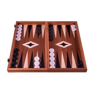 Mahagoni Backgammon Spiel - Luxus - 38x20cm Pearl Steinen  Spitzenqualität