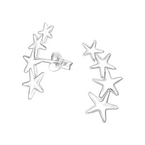 Ohrstecker mehrfach: Ohrringe Silber 925 „Sterne“