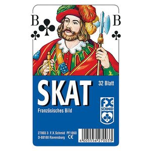 Klassisches Skatspiel, Französisches Bild, 32 Karten in Klarsicht-Box Ravensburger 27003