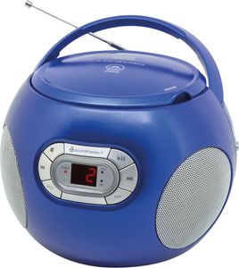 Soundmaster CD Spieler mit Hörbuchfunktion und UKW-Radio blau