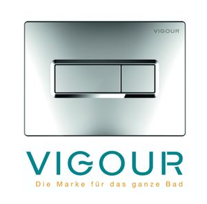 VIGOUR TEES WC-Betätigungsplatte für 2-Mengenspülung, chrom glänzend