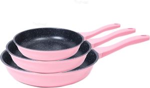 Cheffinger Pfannen-Set, 3tlg., Induktion Bratpfanne antihaft marmor ø20-24-28cm