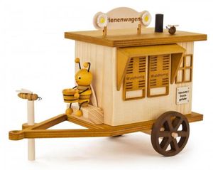 Rauchfigur Bienenwagen mit Räucherfunktion-dregeno exklusiv- 24x17x10cm NEU