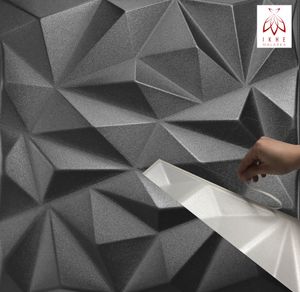 3D Wandpaneele Selbstklebend Deckenpaneele Platten Paneele Wanddeko Wandtattoos Polystyrol Material (Paket 2qm = 8 Stück)