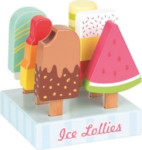 Drewniana zabawka Lelin - Lody na patyku