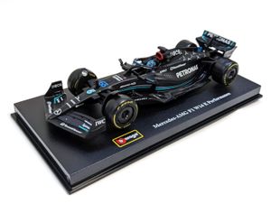 Bburago 18-38081R - Modellauto - F1 Mercedes AMG W14 '23 #63 Russel (mit Helm, Maßstab 1:43)