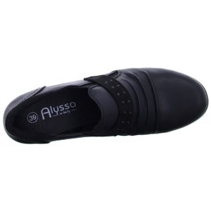 Alyssa Damen-Slipper-Trotteur Schwarz, Farbe:schwarz, EU Größe:39