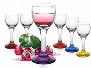 6 bunte Likörgläser Schnapsgläser Tequilagläser Schnaps Shots Stamper Aperitif