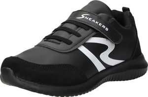 Sneakers Kinder-Jungen-Sneaker-Slipper-Klettschuh Schwarz-Weiß, Farbe:schwarz, EU Größe:36
