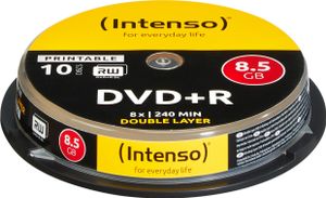 Intenso 1x10 DVD+R 8.5GB 8x Double Layer printable, Tortenschachtel