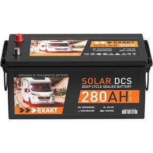 Solarbatterie 280Ah 12V EXAKT DCS Wohnmobilbatterie Batterie ersetzt 260Ah