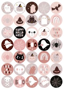 Schöne Halloween-Sticker - perfekt für Kinder und Erwachsene - Hobby-Sticker - Bastelsticker - 35 glänzende Halloween-Sticker - Halloween Aufkleber