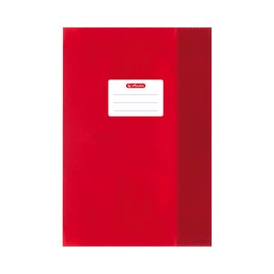 10 Herlitz Heftumschläge / Hefthüllen / DIN A5 / Baststruktur / Farbe: rot