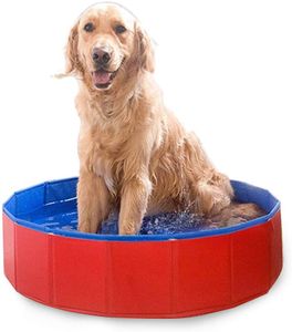 Hundepool 60 x 20cm, Swimmingpool, Planschbecken, Hundebadewanne, Faltbarer Pool, Badewanne Wasserbecken für Hunde