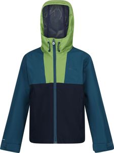 Regatta - "Hanleigh" bunda, nepremokavá pre deti RG10082 (170-176) (Picante green/bright blue/navy blue)