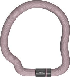 ABUS Kettenschloss Goose Lock – biegsames, klapperfreies Fahrradschloss aus gehärtetem Stahl – 6 mm stark – 110 cm lang – mit Schlüssel – Altrosa