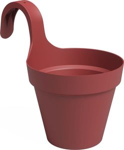 artevasi© CAPRI SINGLE Balkontopf Dunkelrot 20 cm zum Einhängen - Kunststoff