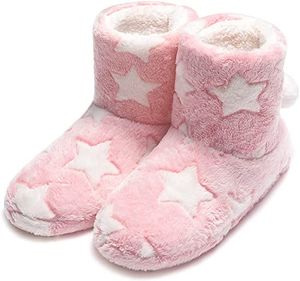 Hohe Hausschuhe Warme Winter Schuhe Slippers mit Stern; 36/37