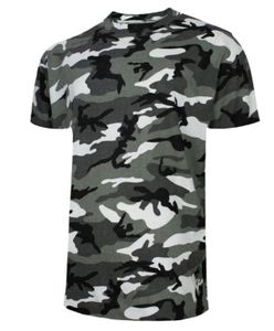 Arbeit T-Shirt Kurzarmshirt Unterhemd Arbeitsbekleidung 100% Baumwolle Camouflage (TS-Moro Snow) Gr.  L