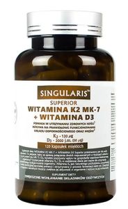 Singularis Superior Witamina K2 MK-7 + D3 120 kapsułek