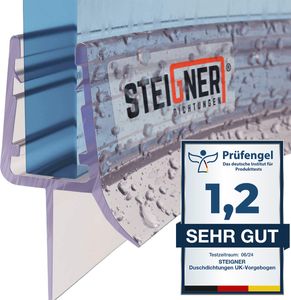 STEIGNER Duschdichtung, 70cm, Glasstärke 6/7/ 8 mm, Vorgebogene PVC Ersatzdichtung für Runddusche, UK03