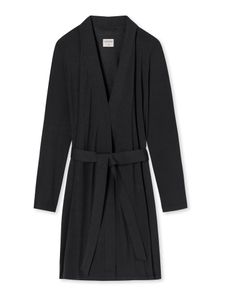 Schiesser Bade-mantel sauna Morgen-mantel Lounge Kimono schwarz M (Damen)