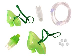 Mundstück Inhaliergerät Inhalations-Vernebler-Set Maske Nasenstück Zubehör grün