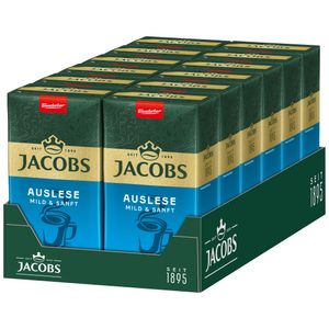 JACOBS Auslese Mild + Sanft Filterkaffee 12 x 500  g Kaffee gemahlen