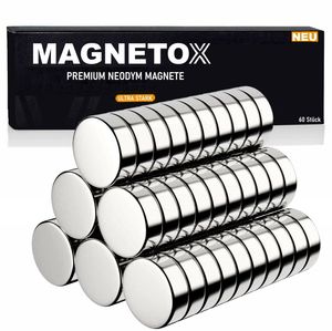 MAGNETOX [60x] Neodym Magnete Ultra Stark Mini Magnet Scheibenmagnet Kühlschrank