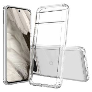 Hülle für Google Pixel 8 Handy Case Hybrid Silikon Bumper Schutzhülle Cover Klar
